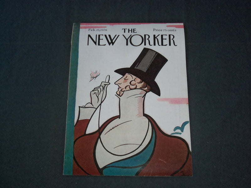1976 FEBRUARY 23 NEW YORKER MAGAZINE FRONT COVER ONLY - GREAT ART FOR FRAMING