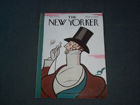 1976 FEBRUARY 23 NEW YORKER MAGAZINE FRONT COVER ONLY - GREAT ART FOR FRAMING