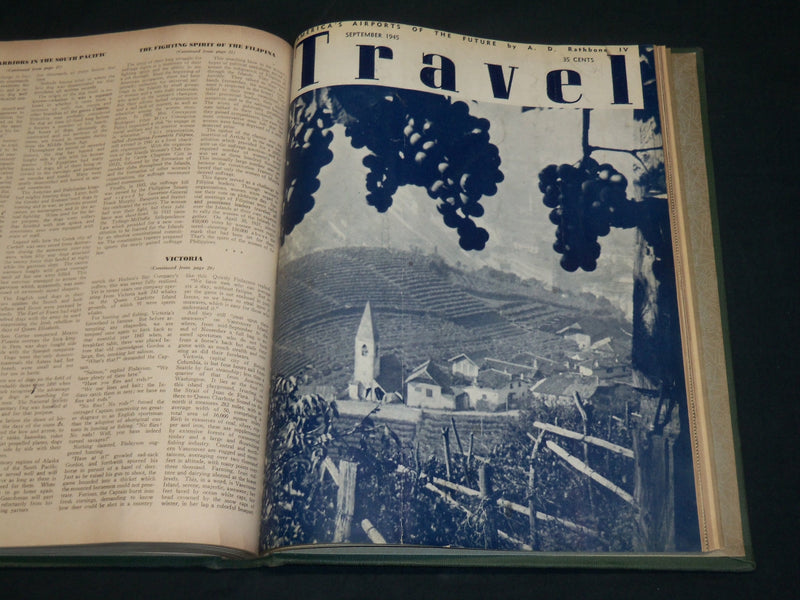1944 NOV-1945 OCT TRAVEL MAGAZINE BOUND VOLUME - GREAT COVERS - KD 5984
