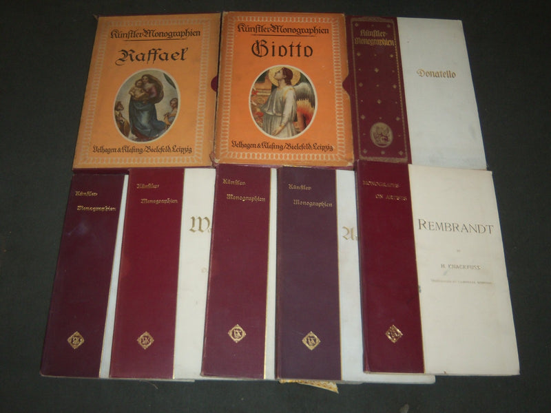 1898-1926 MONOGRAPHIEN ARTISTS BOOK LOT OF 14 - GREAT PRINTS - KD 2161