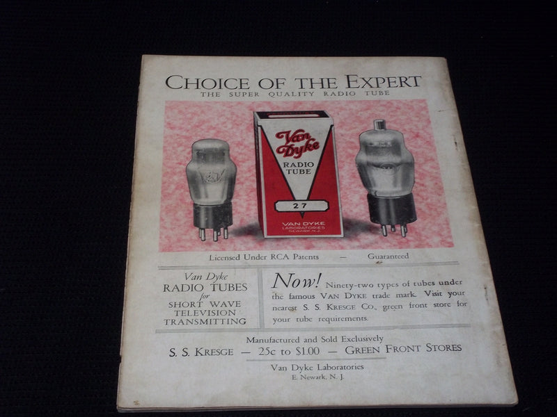 1933 SEPTEMBER SHORT WAVE CRAFT MAGAZINE NICE COVER - E 130