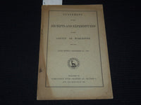 1890 COUNTY OF WORCESTER RECEIPTS AND EXPENDITURES STATEMENT - K 3098