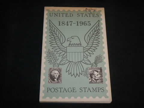 1966 UNITED STATES POSTAGE STAMPS 1847-1965 SOFTCOVER BOOK - J 6802