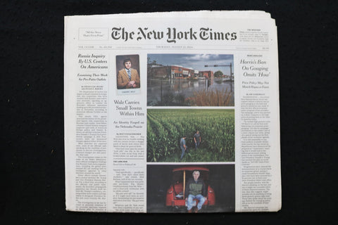 2024 AUGUST 22 NEW YORK TIMES - RUSSIA INQUIRY BY U.S. CENTERS ON AMERICANS