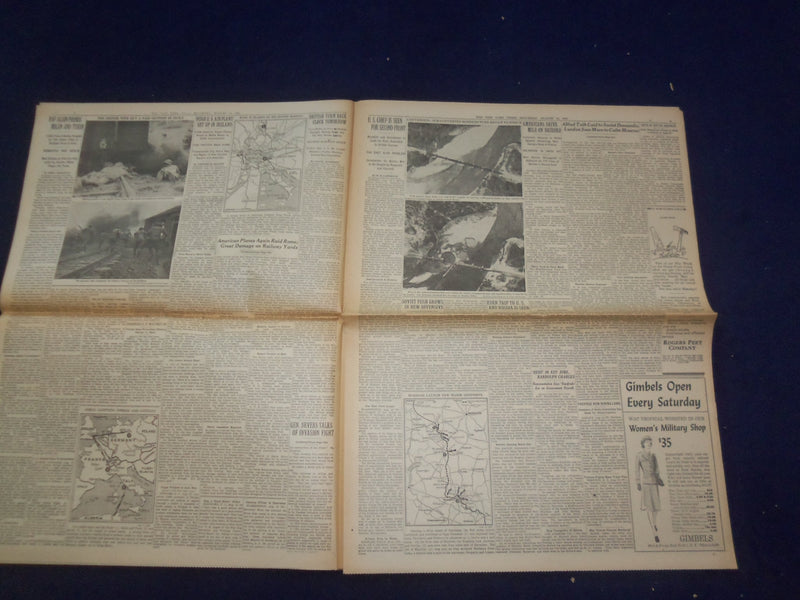1943 AUG 14 NEW YORK TIMES - ALLIES TAKE RANDAZZO, SWEEP ON FOR MESSINA- NP 6550