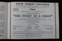 1930'S THE STORY OF A CHEAT PROGRAM - 5TH AVENUE PLAYHOUSE - K 1936