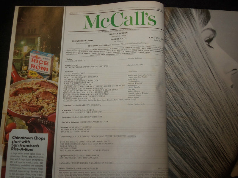 1969 JUNE MCCALL'S MAGAZINE - NICE COVER, STORIES & ADS - ST 6333