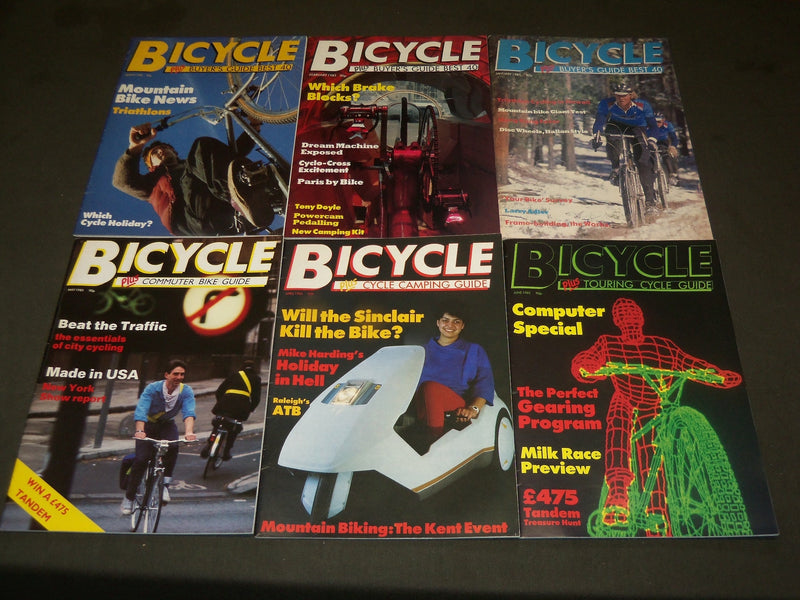 1985-1986 BICYCLE MAGAZINE LOT OF 10 ISSUES - PUBLISHED IN U. K. - O 3203