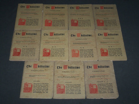 1903 THE PHILISTINE MAGAZINE LOT OF 11 ISSUES - BY ELBERT HUBBARD - WR 709I