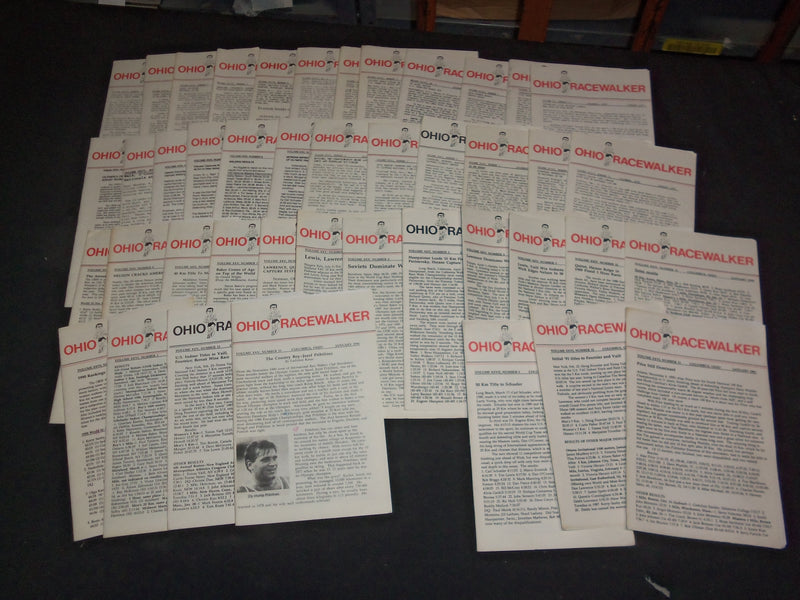 1972-1991 OHIO RACEWALKER NEWSLETTER MAGAZINE - LOT OF 223 - O 2910