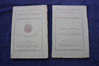 1917-1920 AMERICAN JOURNAL OF INTERNATIONAL LAW - LOT OF 8 - O 3369