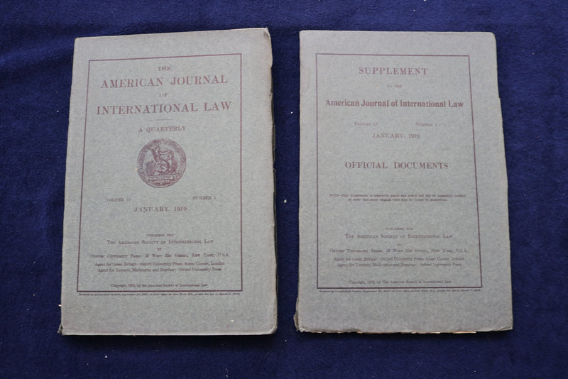 1917-1920 AMERICAN JOURNAL OF INTERNATIONAL LAW - LOT OF 8 - O 3369