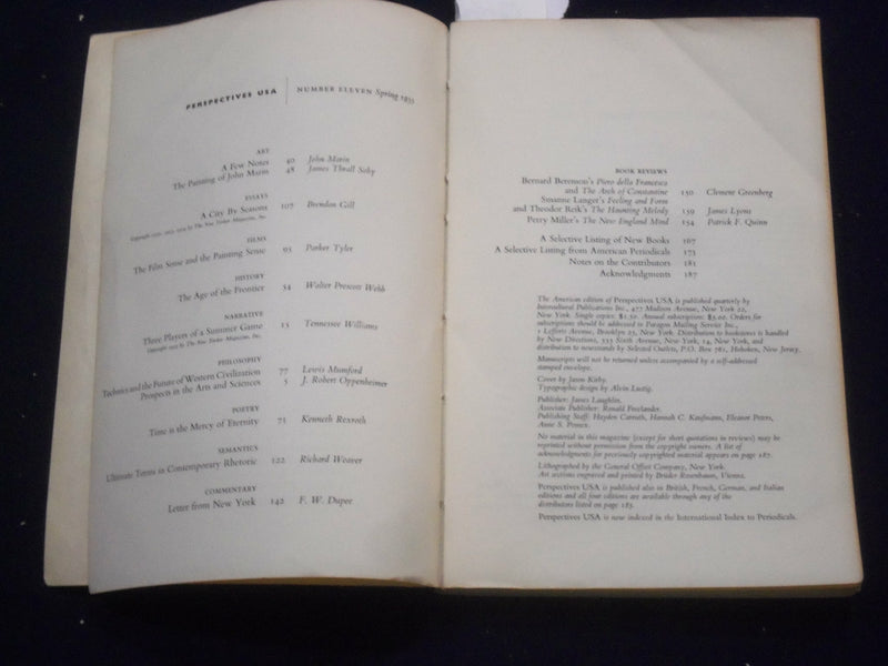 1955 PERSPECTIVES USA #11 - SPRING - OPPENHEIMER - J 5852