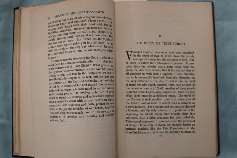 1942 PILLARS OF THE CHRISTIAN FAITH HARDCOVER BOOK BY ABRAM LONG - KD 9632