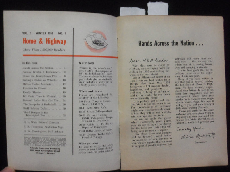 1953 WINTER & 1956 WINTER HOME & HIGHWAY MAGAZINE - LOT OF 2 - K 103