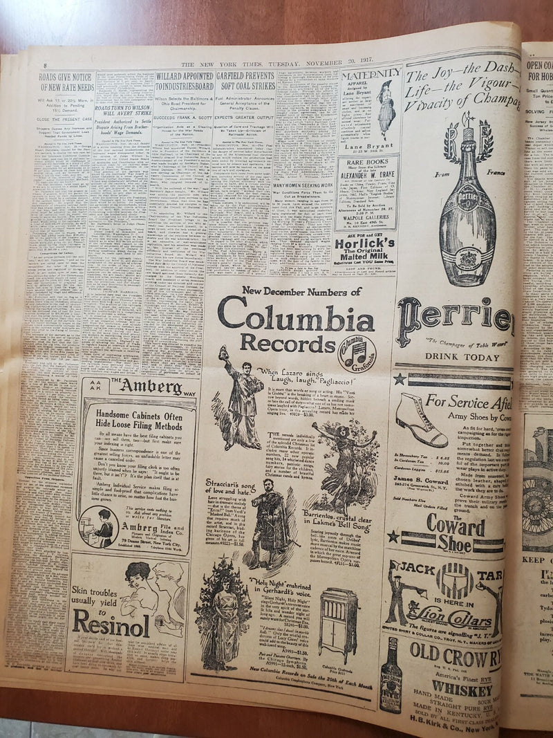 1917 NOVEMBER 20 NEW YORK TIMES - LLOYD GEORGE DEFENDS WAR COUNCIL PLAN- NT 8082