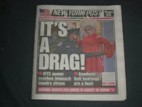 2019 NOVEMBER 14 NEW YORK POST NEWSPAPER- DRAG QUEEN CRASHES IMPEACHMENT INQUIRY