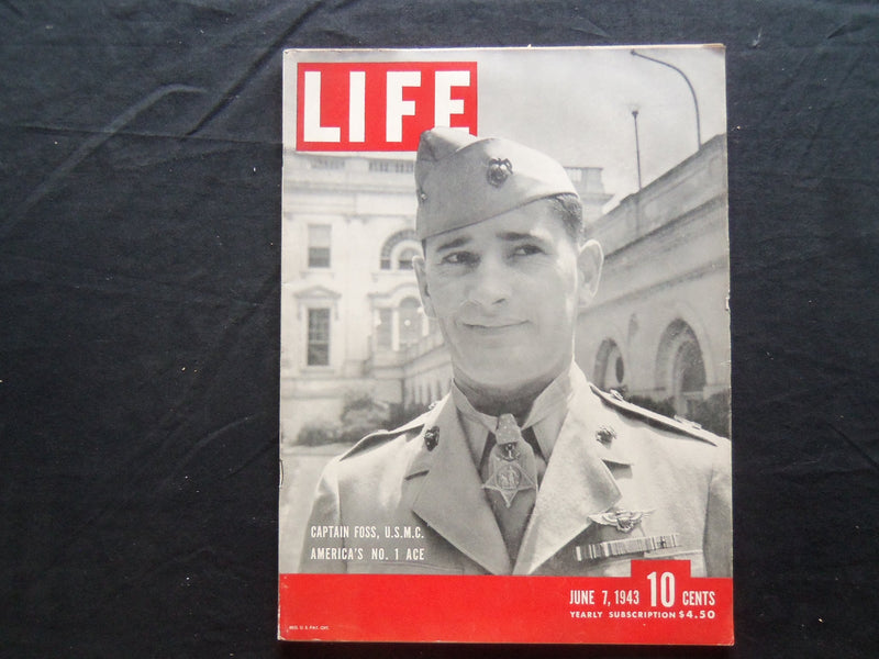 1943 JUNE 7 LIFE MAGAZINE - CAPTAIN JOE FOSS - L 342