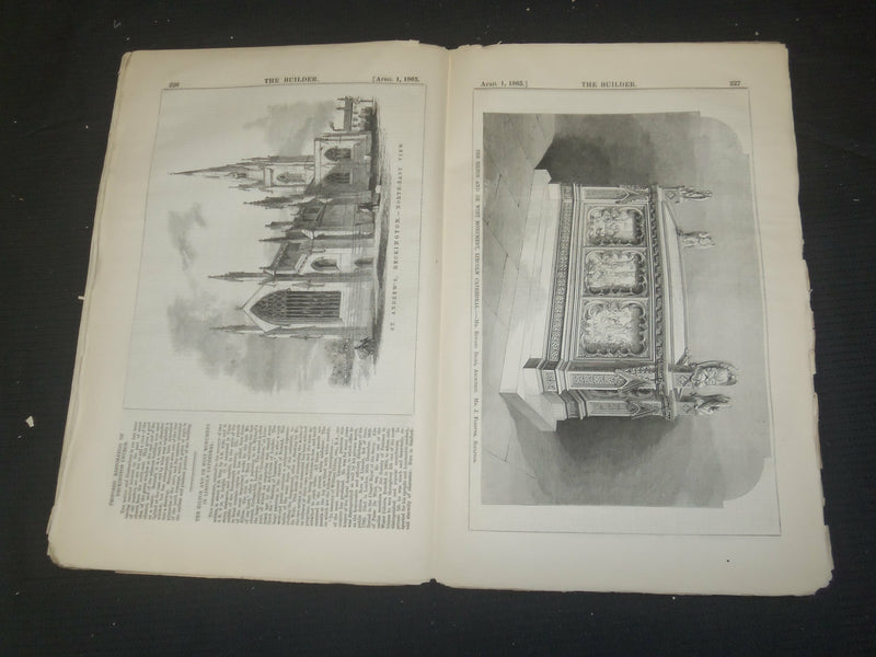 1865 APRIL 1 THE BUILDER ARCHITECT MAGAZINE - ILLUSTRATIONS - ST 415I