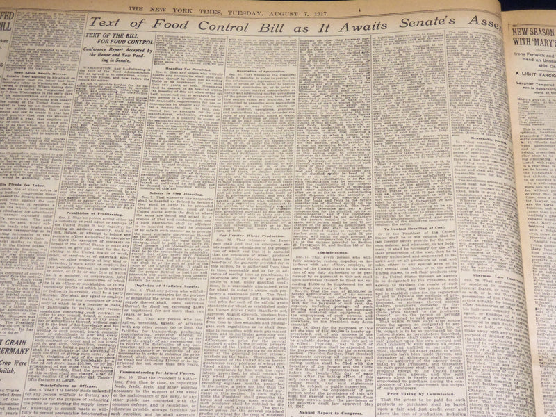 1917 AUGUST 7 NEW YORK TIMES - JUNKER VICTORY IN BERLIN CHANGES - NT 8504