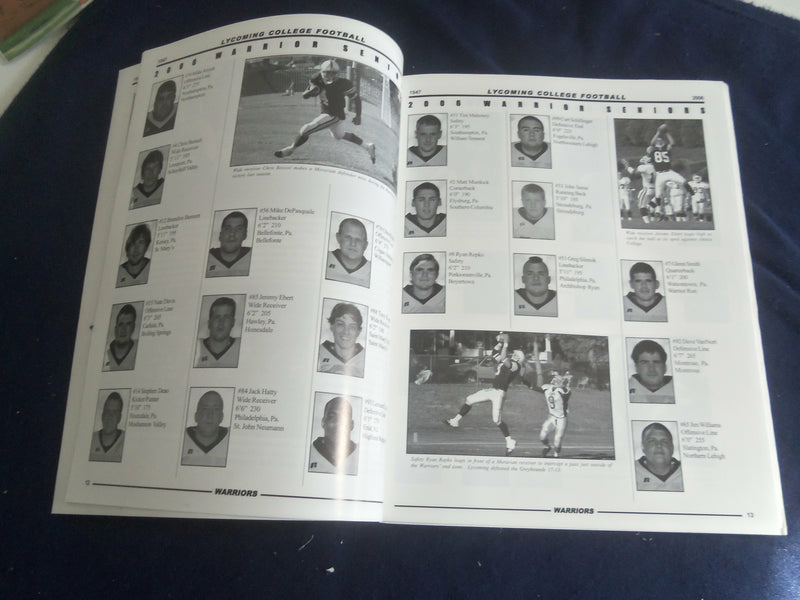 2006 SEP 16 FOOTBALL PROGRAM - WIDENER UNIVERSITY VS LYCOMING COLLEGE - SP 1218Z