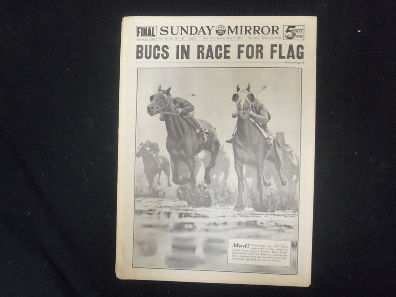 1937 MAY 9 NEW YORK SUNDAY MIRROR - RENEW SEARCH FOR SLAYER OF G-MAN - NP 2333