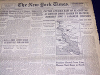 1943 APRIL 4 NEW YORK TIMES - PATTON ATTACKS EAST OF EL GUETTAR - NT 2144