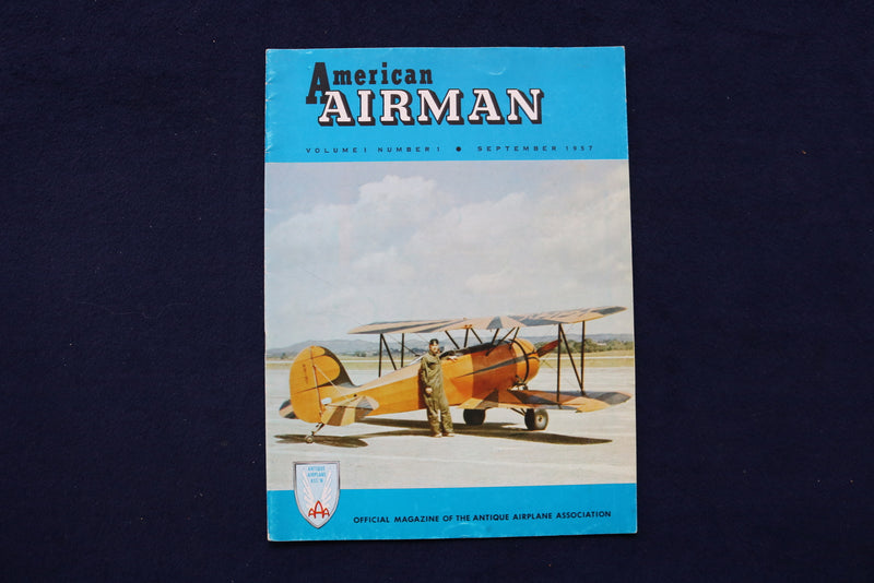 1957 SEP AMERICAN AIRMAN MAGAZINE - GREAT LAKES TRAINER 2T1A COVER - E 11394