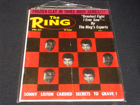 1971 APRIL THE RING MAGAZINE - MUHAMMAD ALI FRONT COVER - E 4611