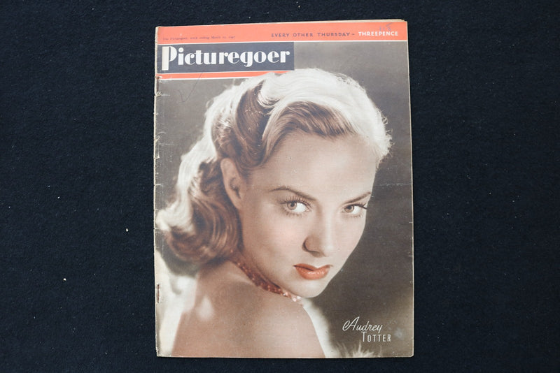 1947 MARCH 29 PICTUREGOER MAGAZINE - AUDREY TOTTER COVER - E 25971