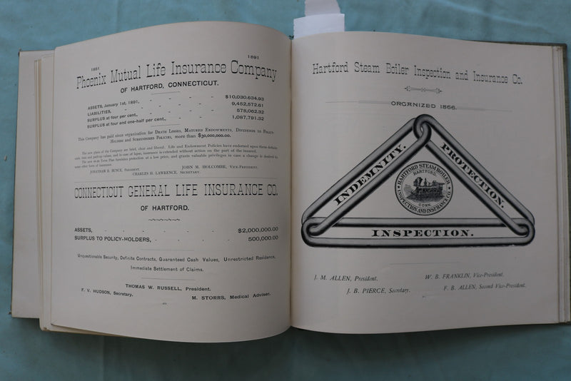1891 THE YALE BANNER - SEMI CENTENNIAL VOLUME - HARDCOVER BOOK - KD 9619