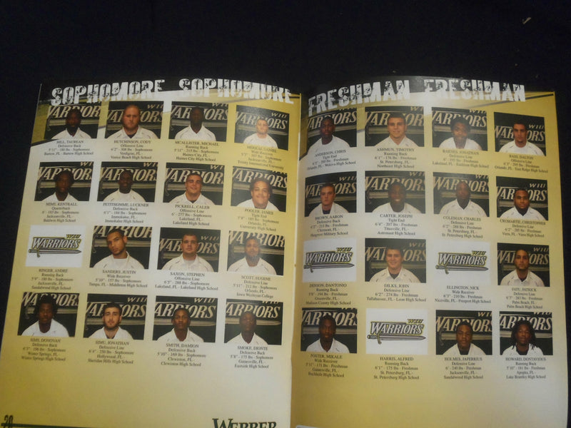 2011 WEBBER INTERNATIONAL UNIVERSITY FOOTBALL SCHEDULE - SP 1219A