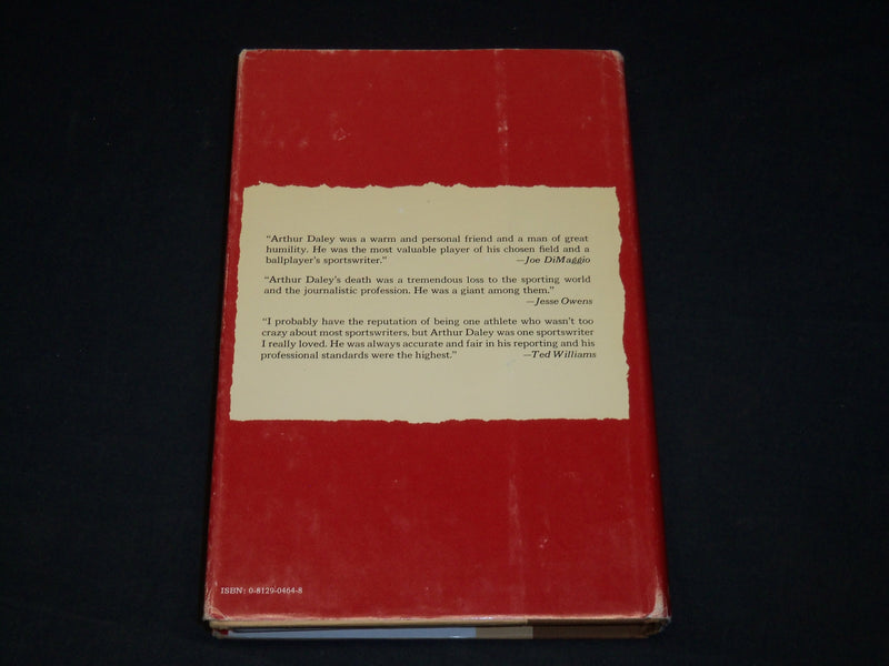 1975 THE ARTHUR DALEY YEARS HARDCOVER BOOK INSCRIBED BY JAMES TUITE - D 536