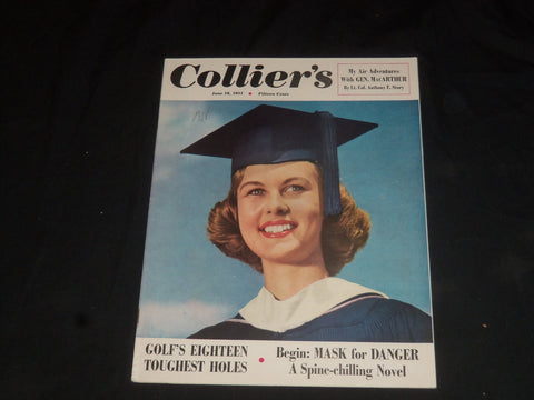1951 JUNE 16 COLLIER'S MAGAZINE - GOLF'S EIGHTEEN TOUGHEST HOLES - SP 8377