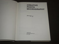 1968 CREATIVE PHOTO MICROGRAPHY HARDCOVER BOOK - KD 3833