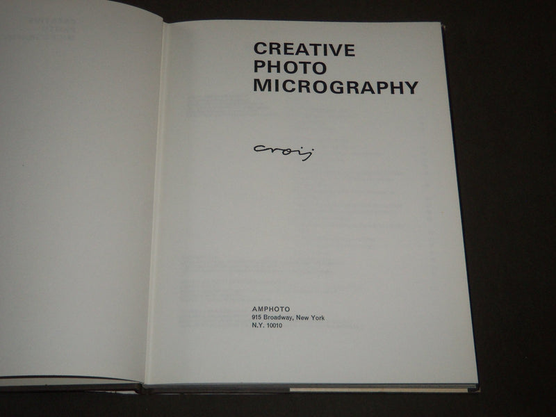 1968 CREATIVE PHOTO MICROGRAPHY HARDCOVER BOOK - KD 3833