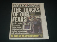 2020 JUNE 7 NEW YORK DAILY NEWS NEWSPAPER - THE TRACKS OF OUR FEARS