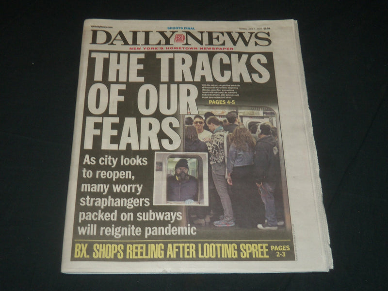 2020 JUNE 7 NEW YORK DAILY NEWS NEWSPAPER - THE TRACKS OF OUR FEARS