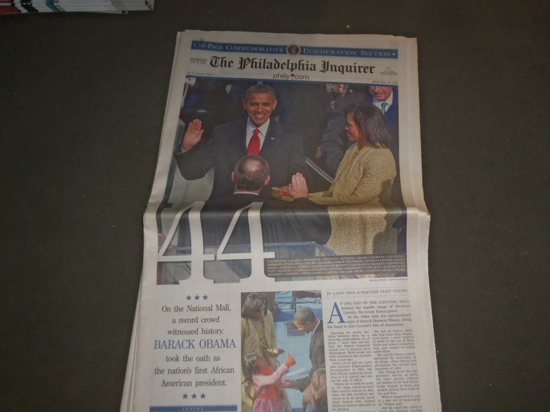 2009 JAN 21 PHILADELPHIA INQUIRER NEWSPAPER - BARACK OBAMA INAUGURATION- NP 3119