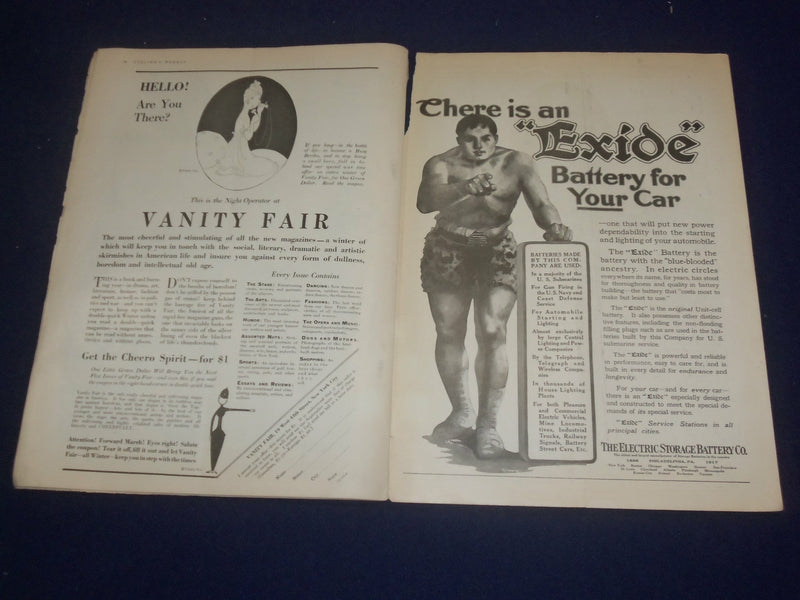 1917 SEPTEMBER 1 COLLIER'S MAGAZINE - NOT IN THE SCRIPT BY C. VAN LOAN - ST 6720