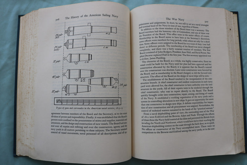 1949 THE HISTORY OF THE AMERICAN SAILING NAVY BY HOWARD CHAPELLE - KD 9657