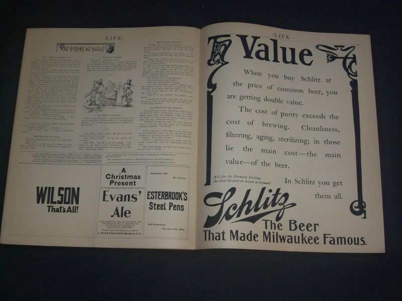 1905 DECEMBER 14 LIFE MAGAZINE - NICE ILLUSTRATIONS, ADS & STORIES - B 6214