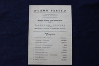 1902 JUNE 23 JOHN CASSIDY LAWN PARTY PROGRAM - WATERTOWN - K 1691
