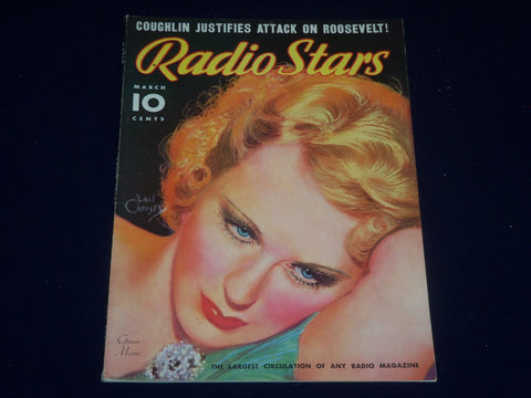 1936 MARCH RADIO STARS MAGAZINE - GRACE MOORE COVER BY EARL CHRISTY - SP 2625