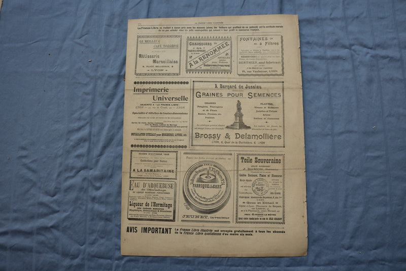 1898 LA FRANCE LIBRE ILLUSTREE MAGAZINE - FRENCH - LOT OF 5 - O 3854