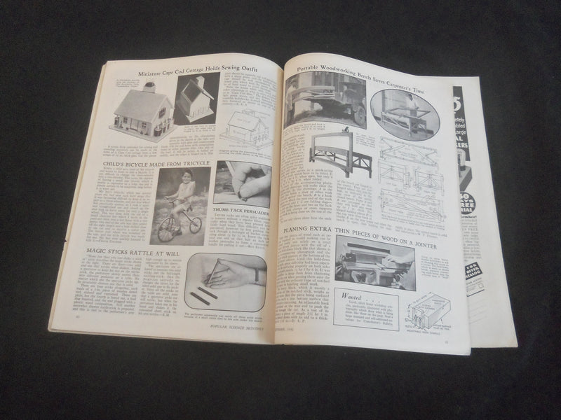 1932 SEPTEMBER POPULAR SCIENCE MAGAZINE -ILLUSTRATIONS, STORIES, PHOTOS-SP 9338U