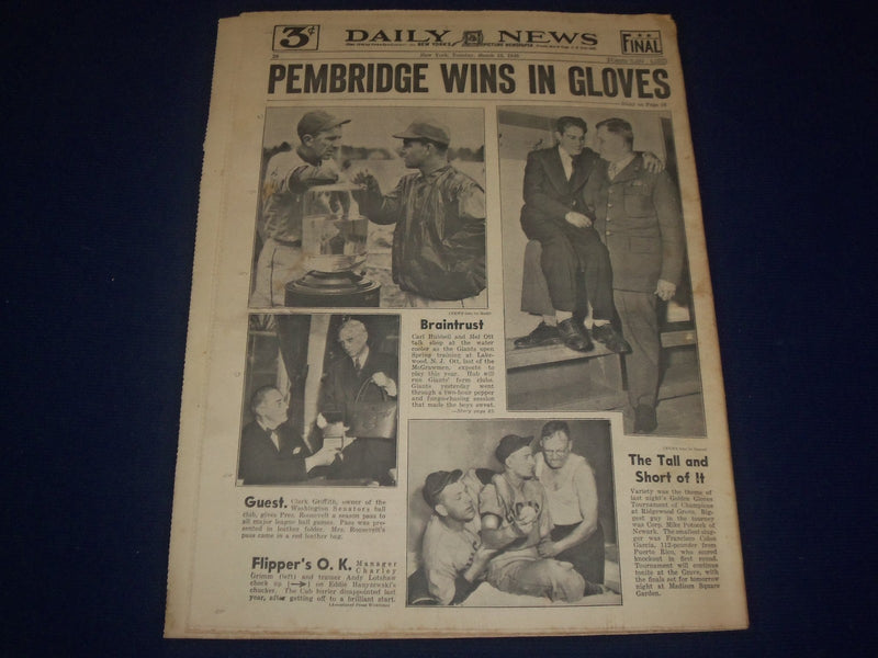 1945 MARCH 13 NEW YORK DAILY NEWS - 50,000 YANKS CROSS RHINE - NP 1774