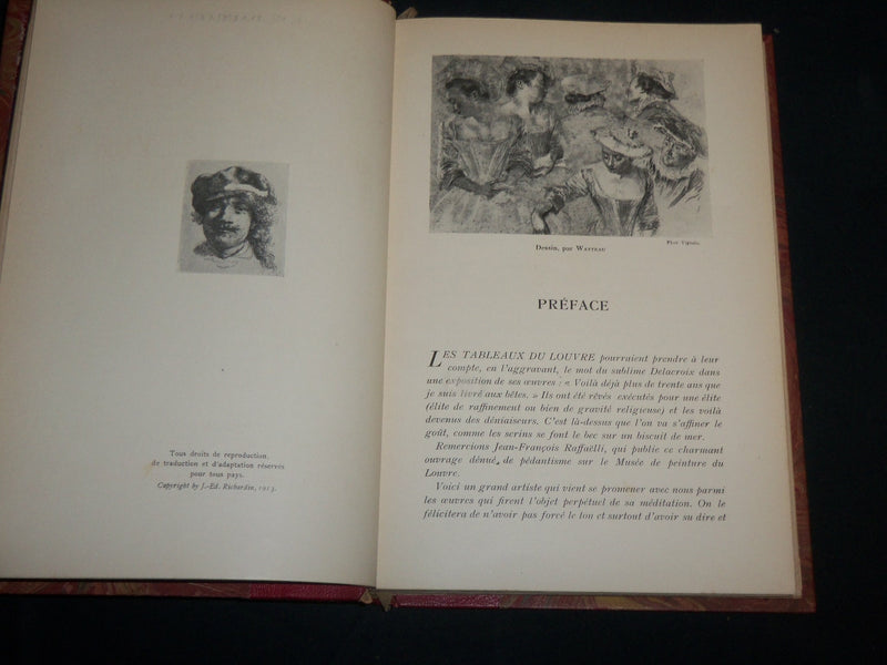 1913 MES PROMENADES AU MUSEE DU LOUVRE HARDCOVER BOOK BY RAFFAELLI - KD 6731