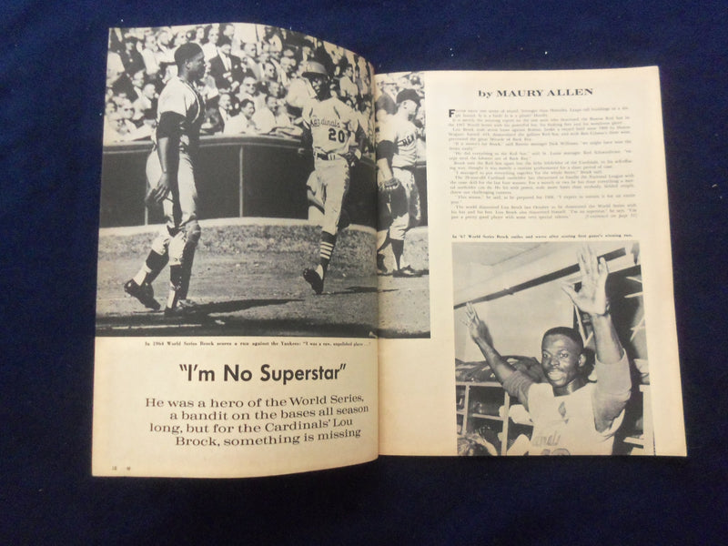 1968 BASEBALL ANNUAL MAGAZINE - CARL YASTRZEMSKI - LOU BROCK - SP 6118V
