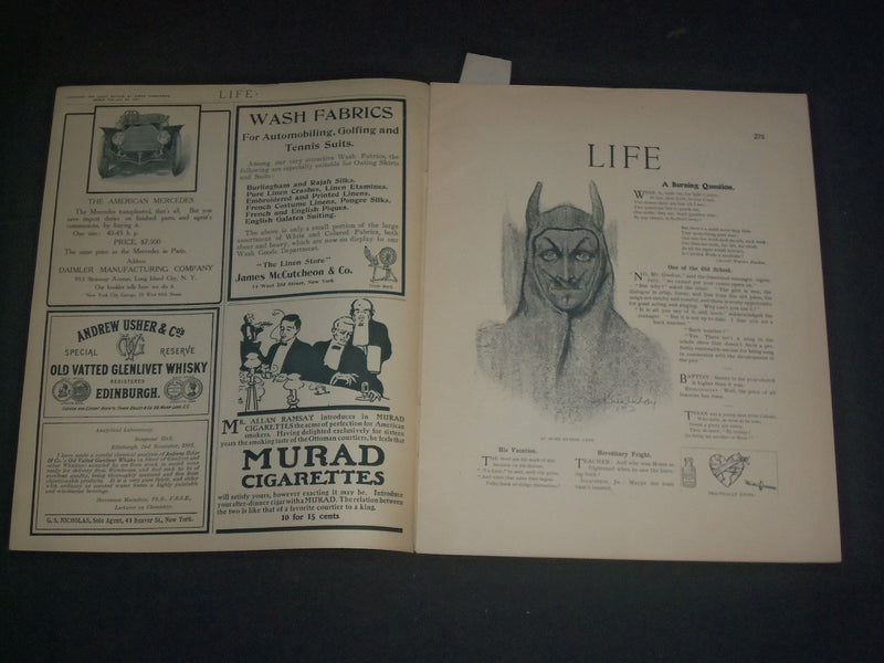 1905 MARCH 9 LIFE MAGAZINE - NICE ILLUSTRATIONS, ADS & STORIES - B 6211